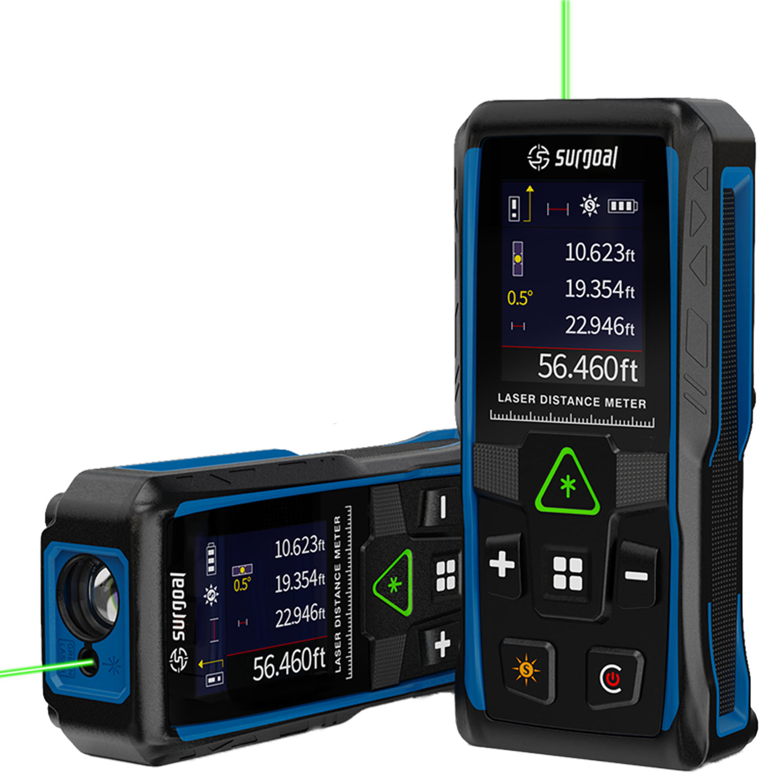 Industrial Laser Tape Measure - 100m Green Laser Rangefinders Multifunction with