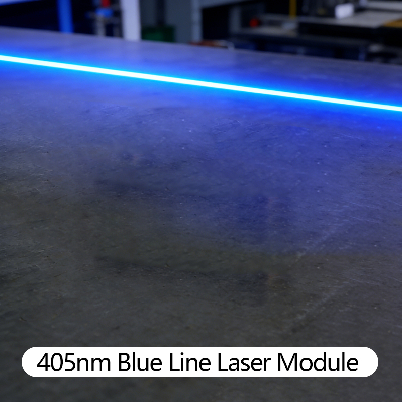 Industrial Laser Line Generator - D12X45mm Focusable 405nm Blue Line 5mw