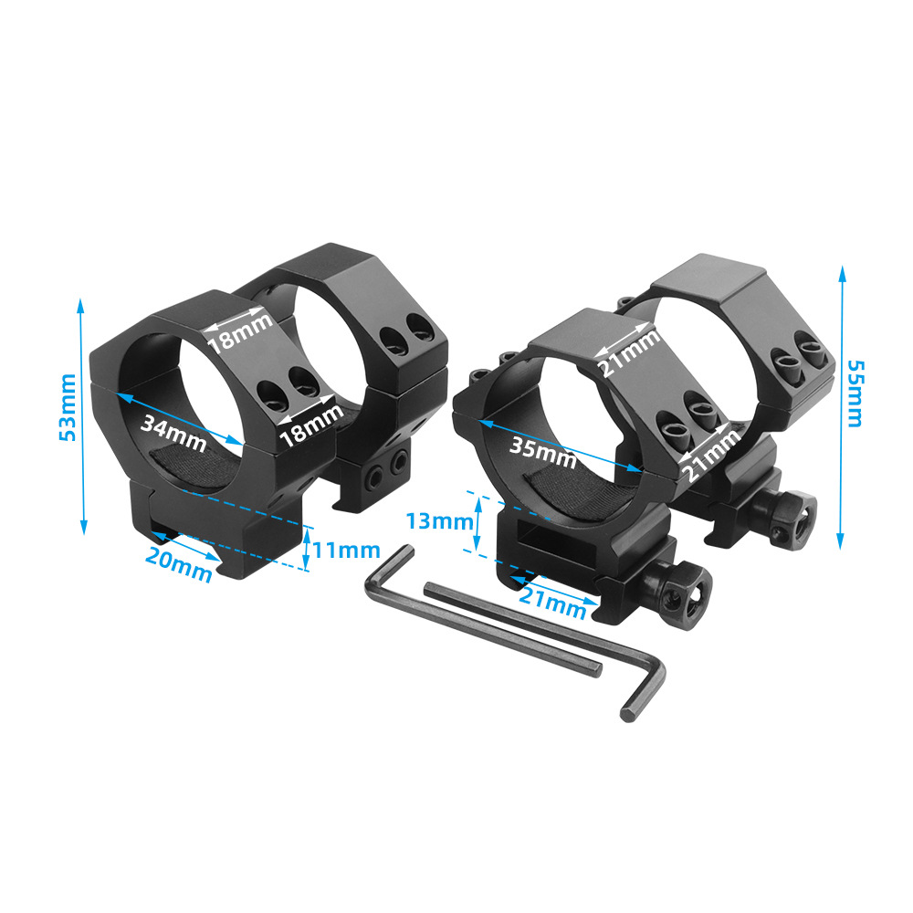 Industrial Laser Gun - 35mm/34mm Rifle Scope Mount Ring 20mm