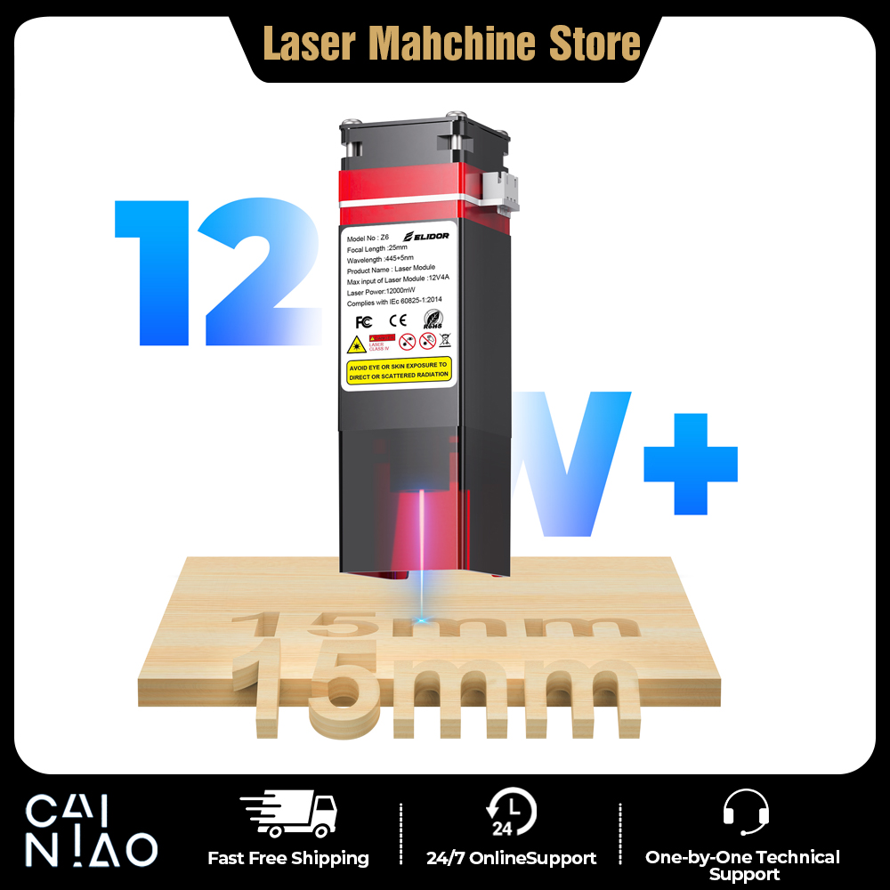 Fiber Laser Cutting Machine - ELIDOR Z6 6W/12W Laser Module Upgrade