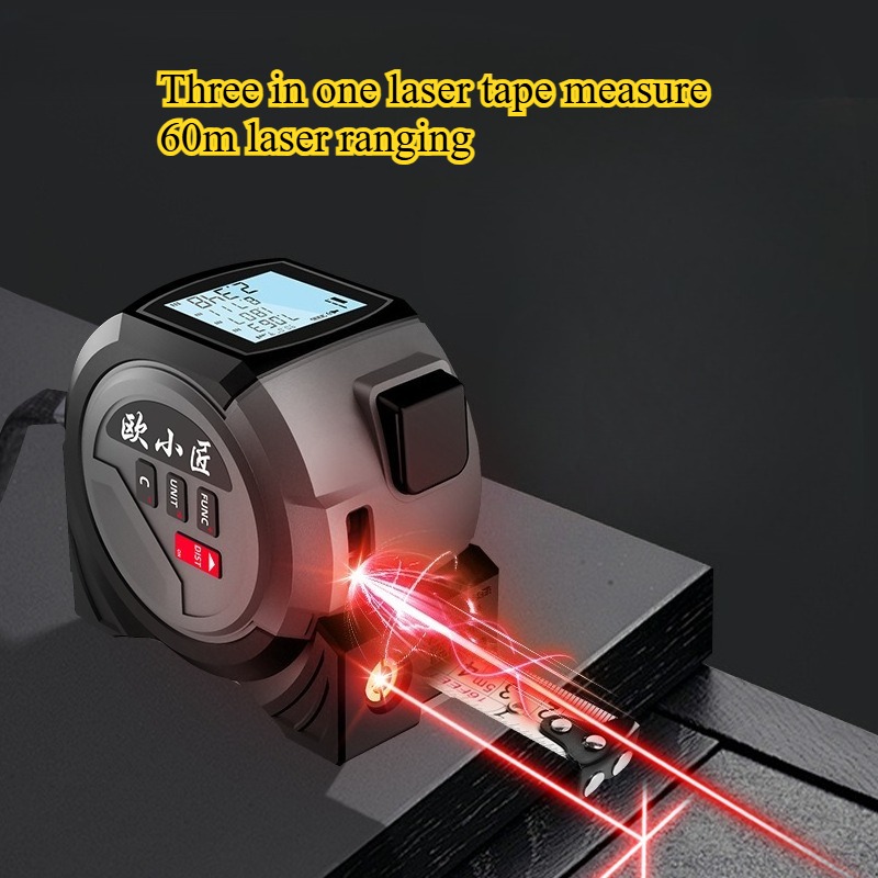 Industrial Laser Tape Measure - Laser Rangefinder Tape Measure High-precision Infrared