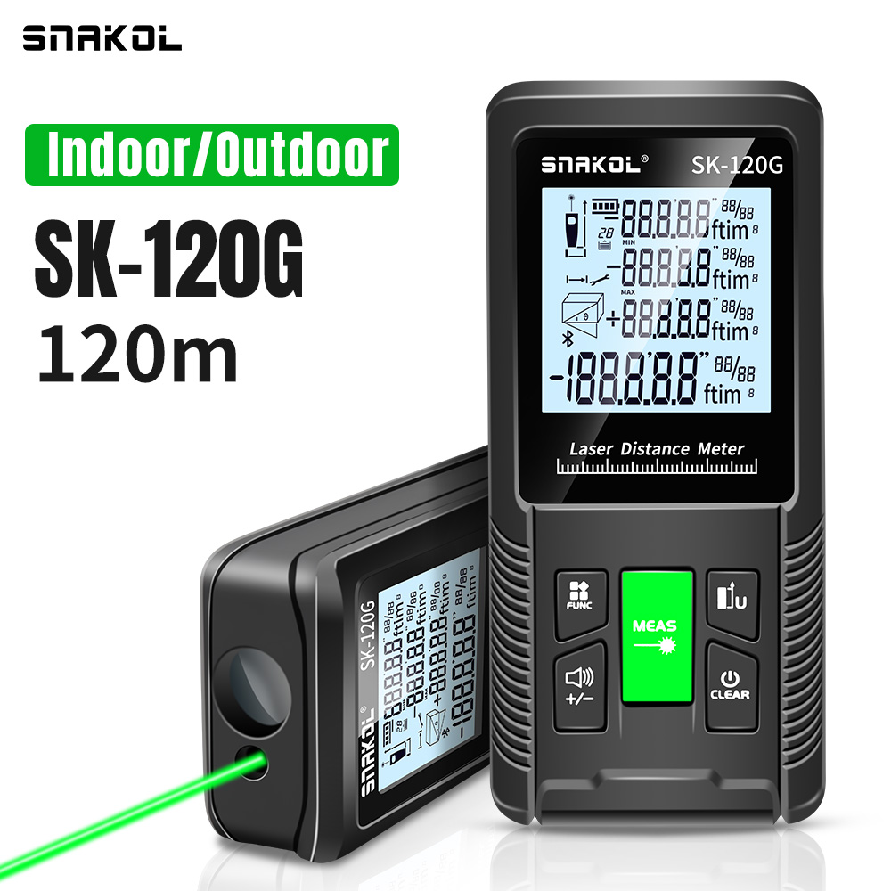 Industrial Laser Tape Measure - SNAKOL 3-in-1 High Precision Laser Rangefinder