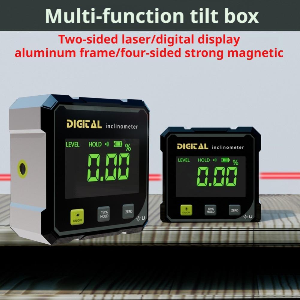 Industrial Laser Line Generator - 360° Digital Inclinometer Laser Level Box