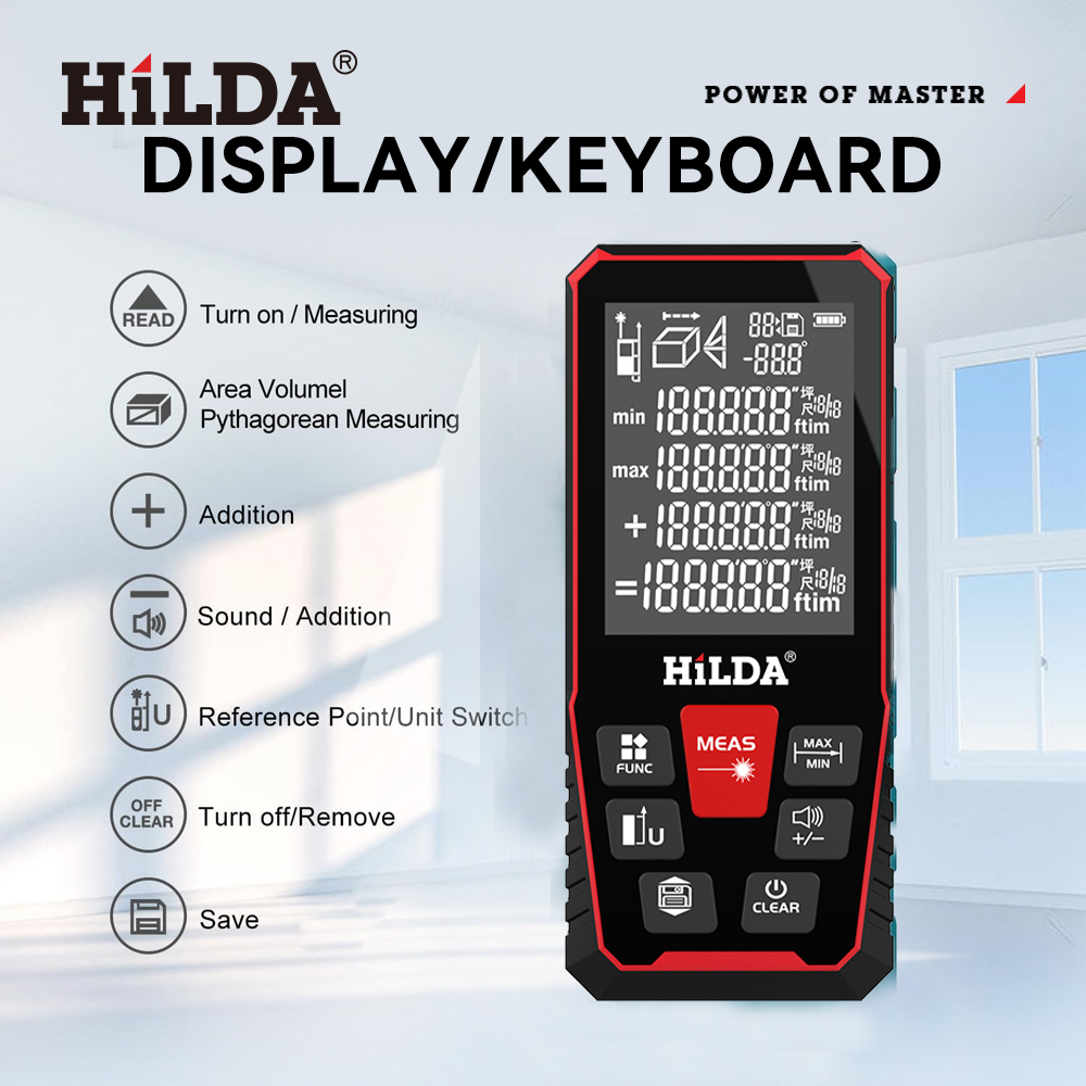 HILDA Laser Distance 50M/100M/ - Industrial Laser Tape Measure recension och pris