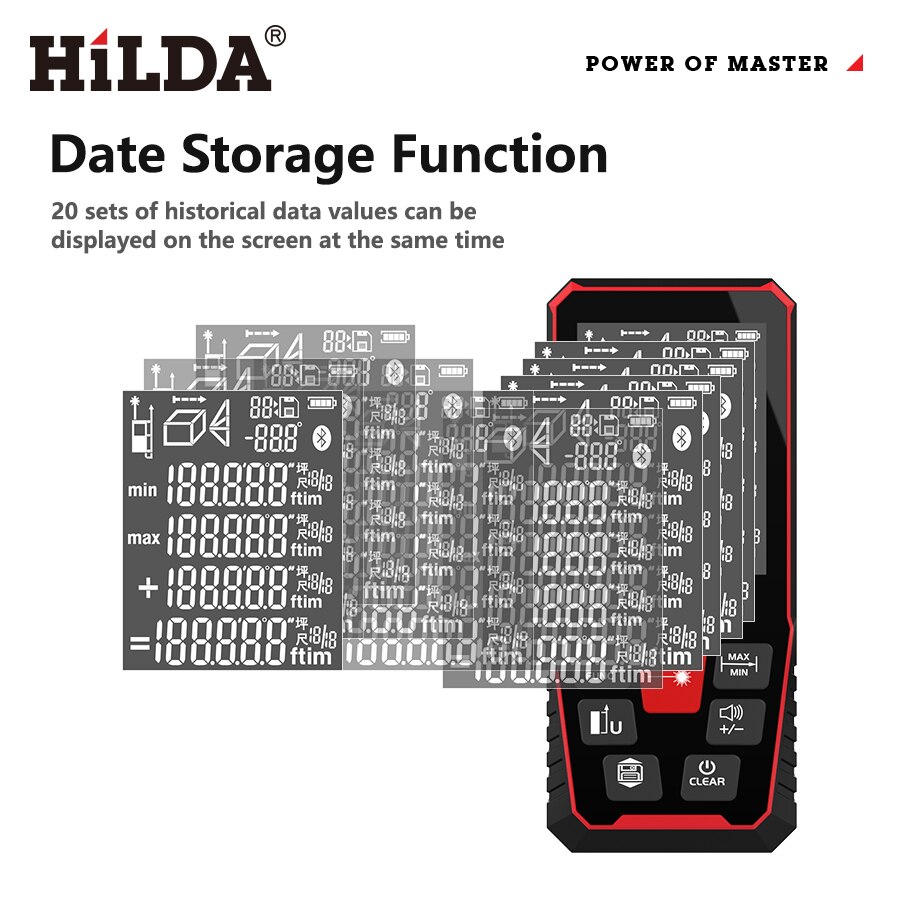HILDA Laser Distance 50M/100M/ - Industrial Laser Tape Measure recension och pris