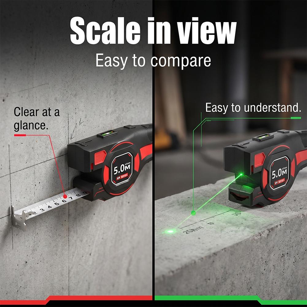 2 in 1 Laser Distance Meter St - Industrial Laser Tape Measure recension och pris