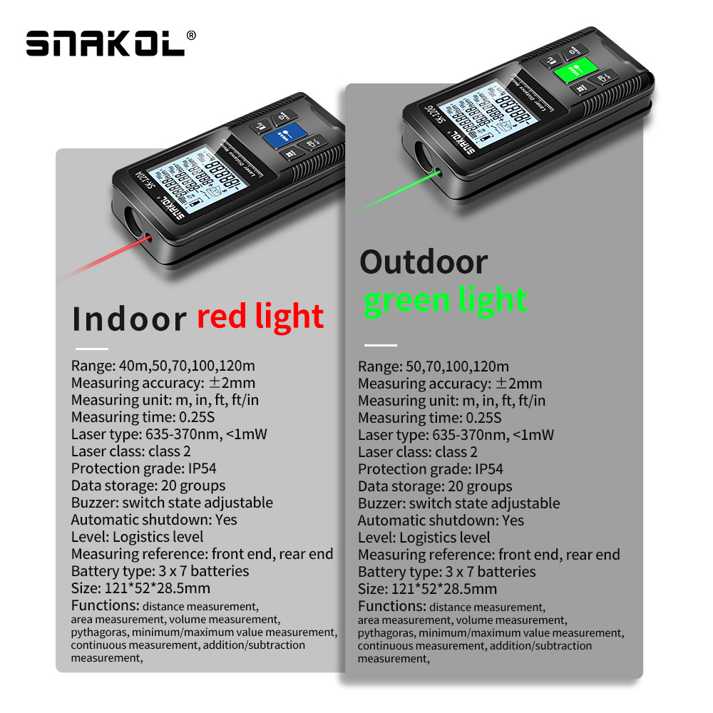 Snakol Laser Distance Meter 40 - Industrial Laser Tape Measure recension och pris