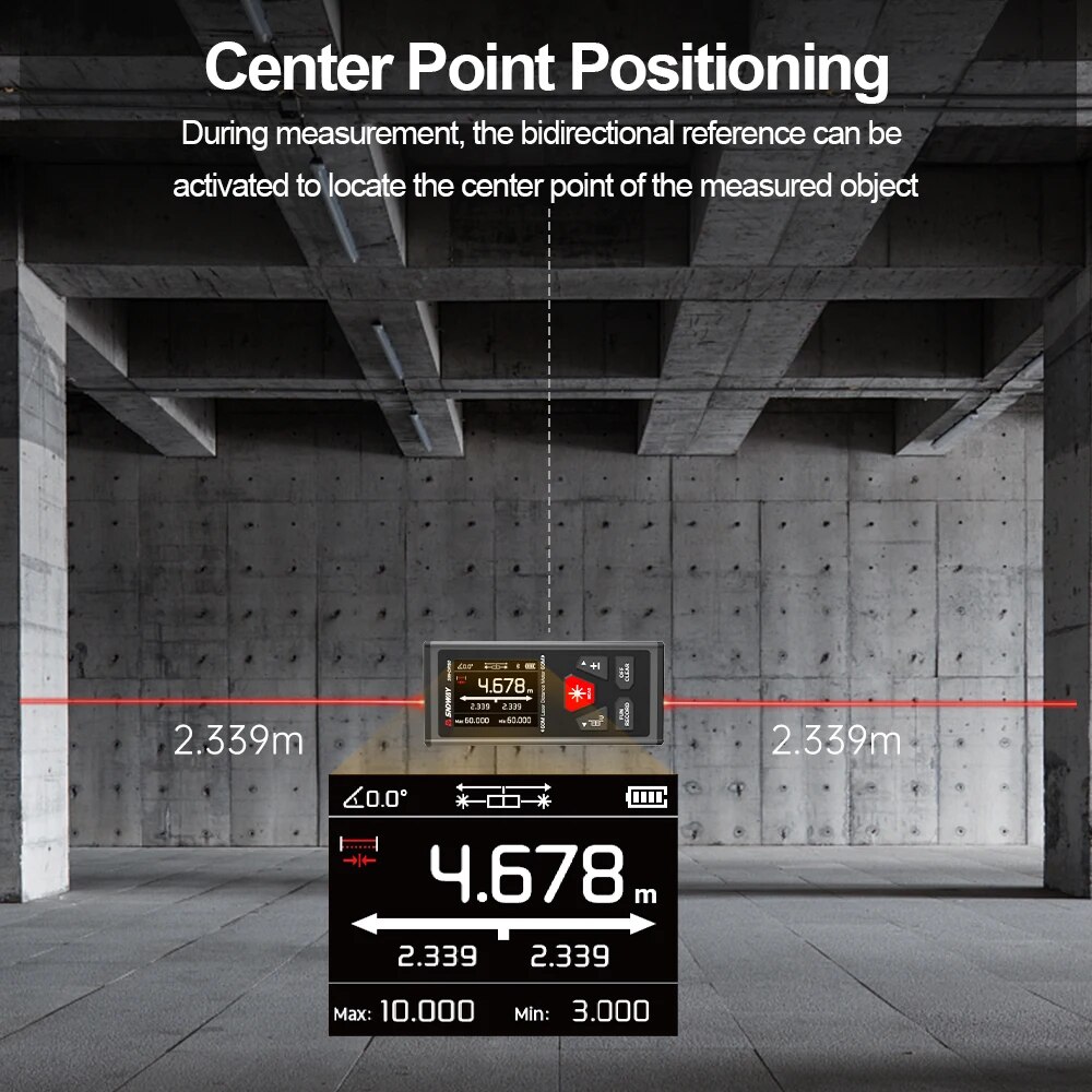 SNDWAY Dual Laser Distance Met - Industrial Laser Tape Measure recension och pris